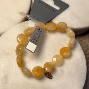 (#59) Pilgrim Amber Beaded Bracelet